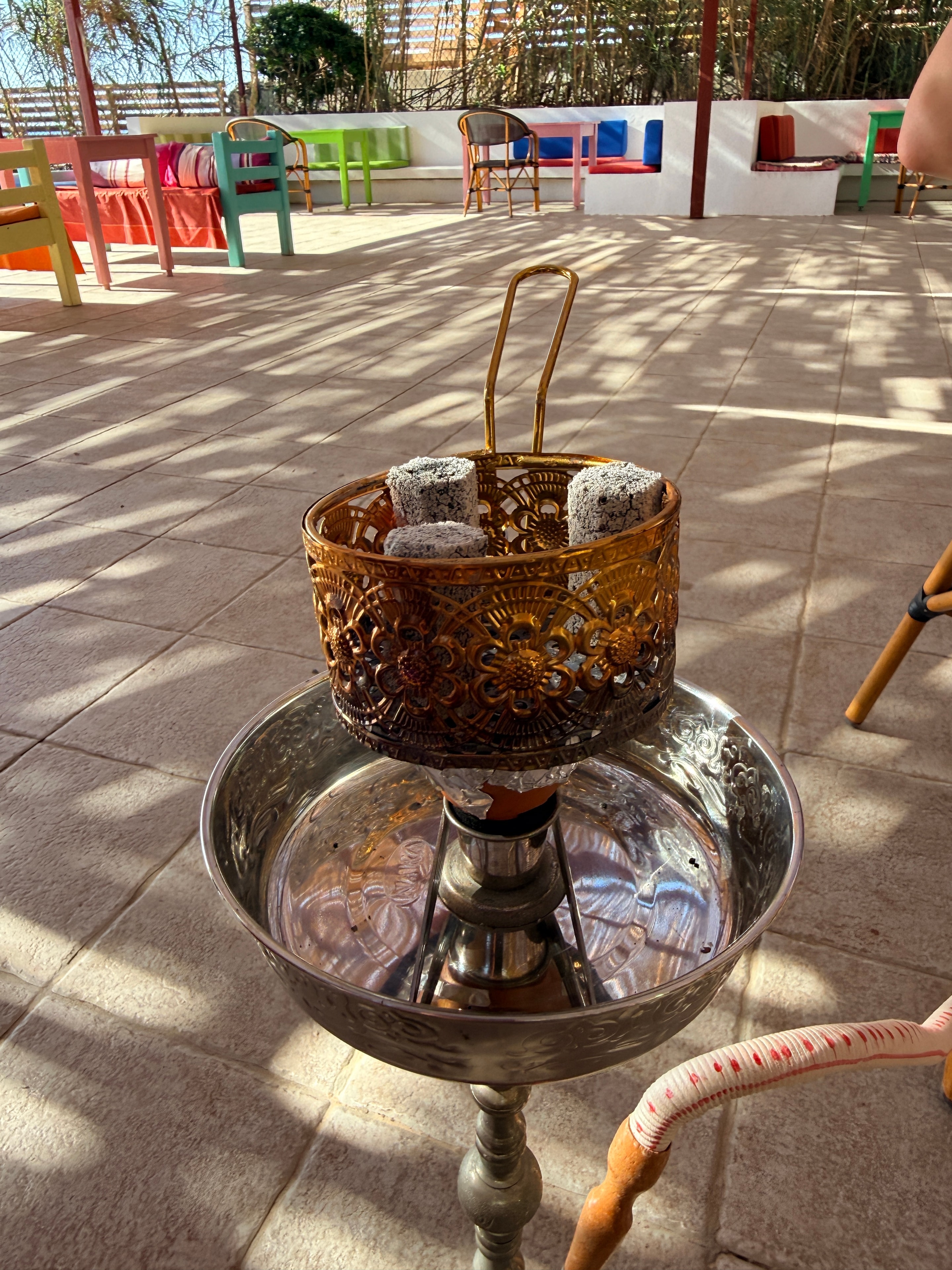 Shisha session at Side B Beach Club